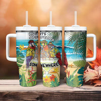 It's 5 o'clock Somewhere Tumbler With Handle Beach Party - Shopicos