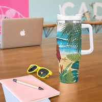 It's 5 o'clock Somewhere Tumbler With Handle Beach Party - Shopicos