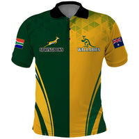 Personalised Australia Mix South Africa Rugby Polo Shirt Wallabies And Springboks - Champions Special Ver - Shopicos