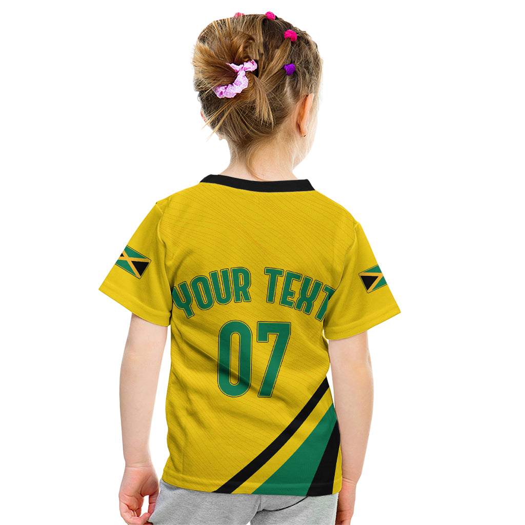 Personalised Jamaica Football Kid T Shirt Reggae Boyz Retro WC 1998 Inspired - Shopicos
