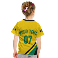 Personalised Jamaica Football Kid T Shirt Reggae Boyz Retro WC 1998 Inspired - Shopicos