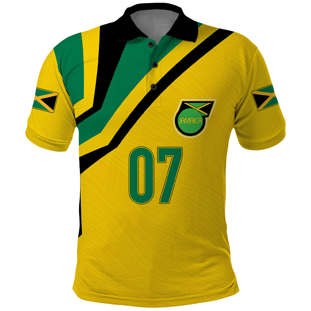 Personalised Jamaica Football Polo Shirt Reggae Boyz Retro WC 1998 Inspired - Shopicos