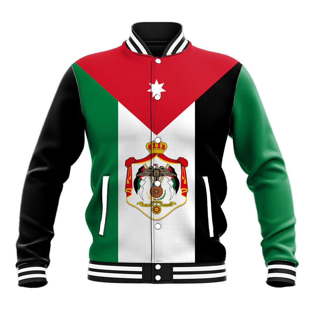 Hashemite Kingdom of Jordan Baseball Jacket Jordan Flag Style LT9 - Shopicos