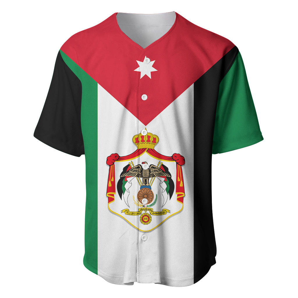 Hashemite Kingdom of Jordan Baseball Jersey Jordan Flag Style LT9 - Shopicos
