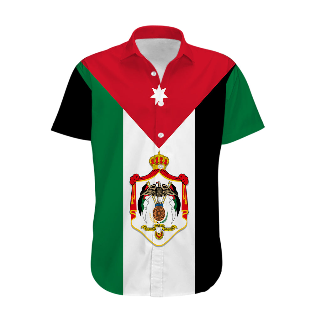Hashemite Kingdom of Jordan Hawaiian Shirt Jordan Flag Style - Shopicos