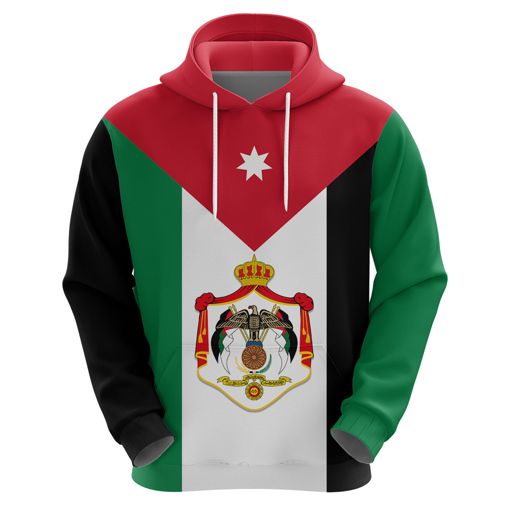 Hashemite Kingdom of Jordan Hoodie Jordan Flag Style - Shopicos