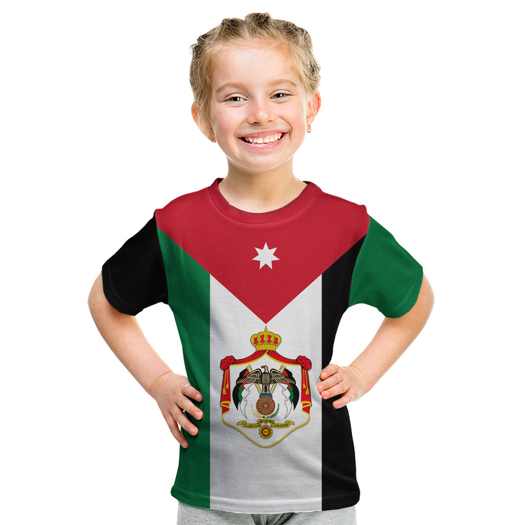 Hashemite Kingdom of Jordan Kid T Shirt Jordan Flag Style - Shopicos