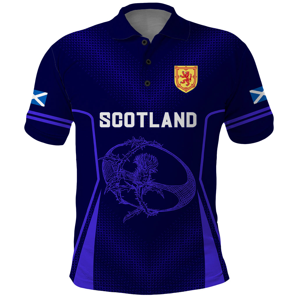 Custom Scotland Rugby Polo Shirt Scottish Thistle World Cup 2023 - Shopicos