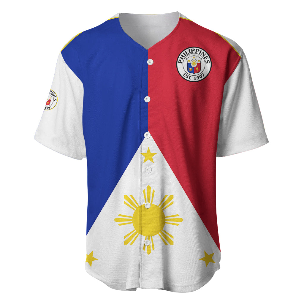 (Custom Text And Number) Philippines Concept Home Football Baseball Jersey Pilipinas Flag White Style 2023 LT9 - Shopicos