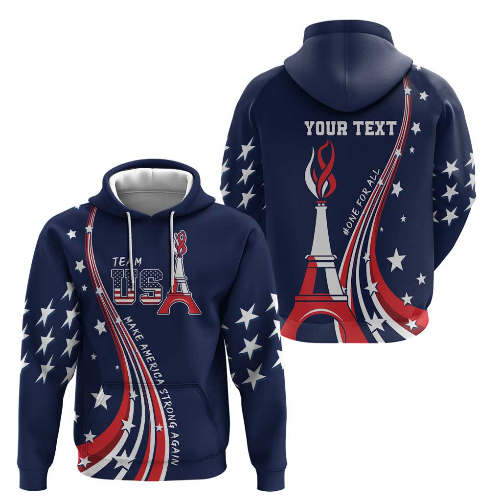 Personalized USA One For All Hoodie Go Paris 2024 - Shopicos