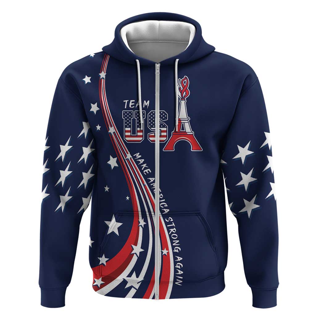 Personalized USA One For All Hoodie Go Paris 2024 - Shopicos