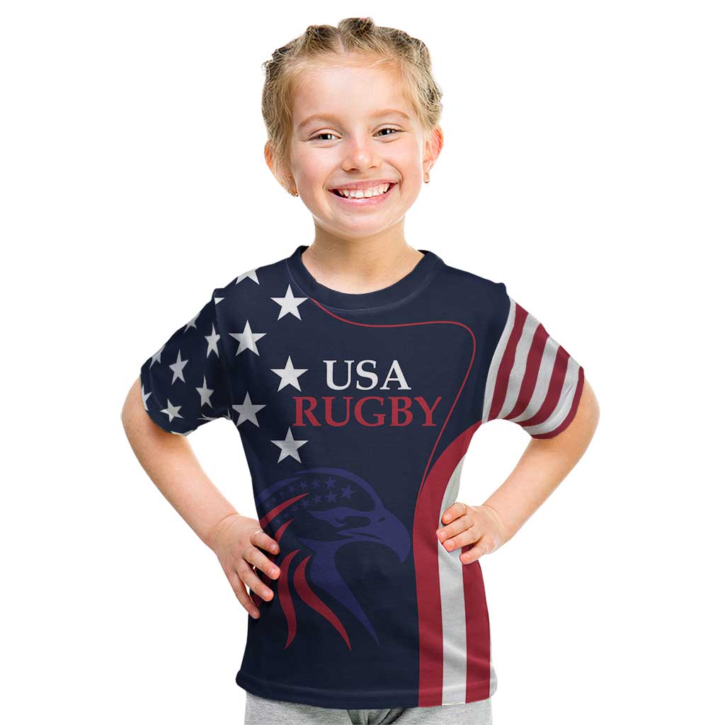 Custom USA Rugby Kid T Shirt The Eagles Summer Paris 2024 - Shopicos