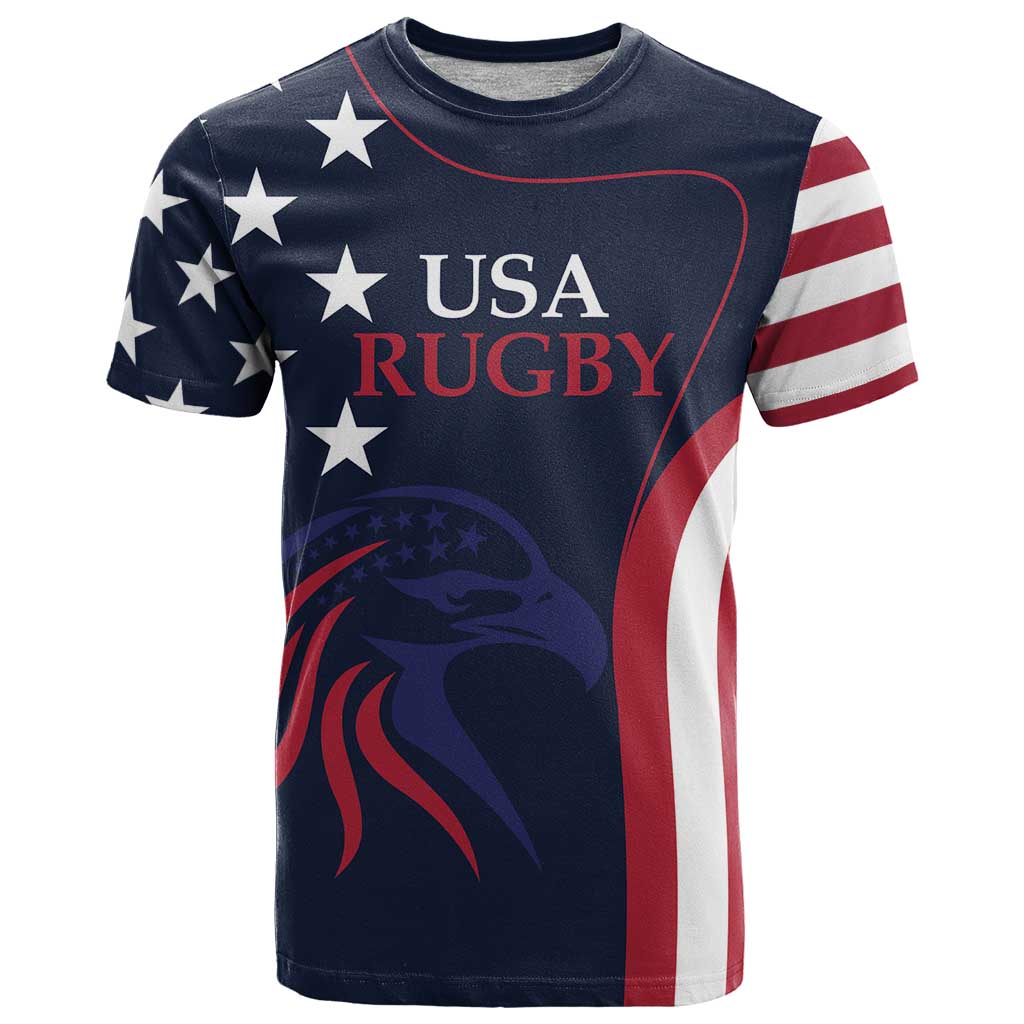 Custom USA Rugby T Shirt The Eagles Summer Paris 2024 - Shopicos