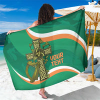 Custom Ireland Rugby Sarong Green Celtic Knot Summer Paris 2024 - Shopicos