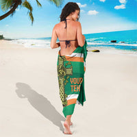 Custom Ireland Rugby Sarong Green Celtic Knot Summer Paris 2024 - Shopicos