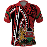 Kenya With African Shield Polo Shirt - Shopicos