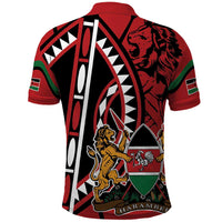 Kenya With African Shield Polo Shirt - Shopicos