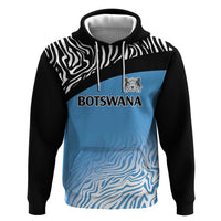 Botswana Cricket Custom Hoodie Baggy Blues Zebra Skins Pattern - Shopicos