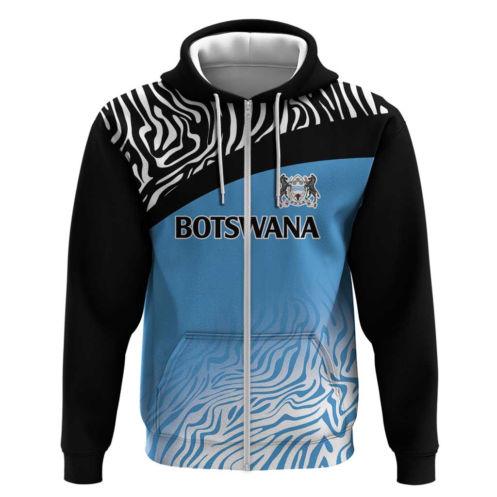 Botswana Cricket Custom Hoodie Baggy Blues Zebra Skins Pattern - Shopicos