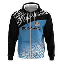 Botswana Cricket Custom Hoodie Baggy Blues Zebra Skins Pattern - Shopicos