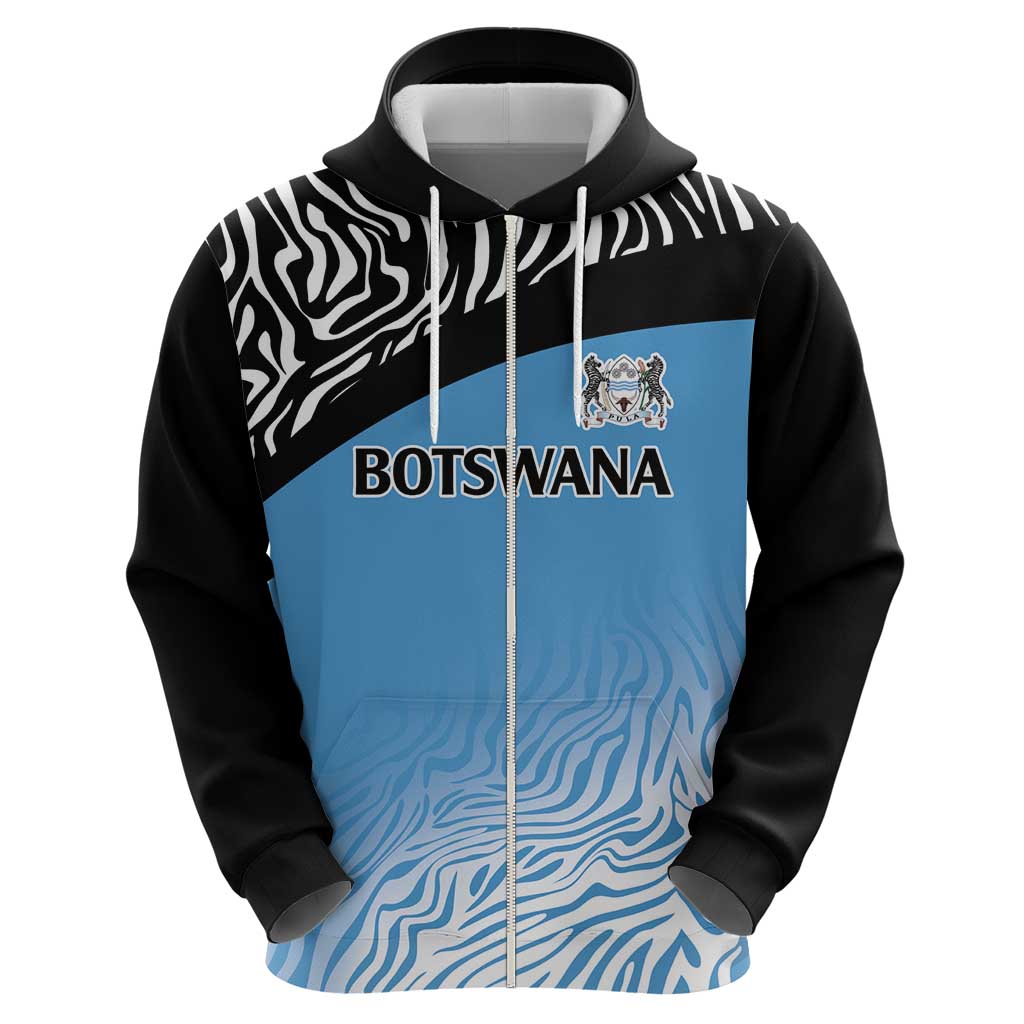 Botswana Cricket Custom Hoodie Baggy Blues Zebra Skins Pattern - Shopicos