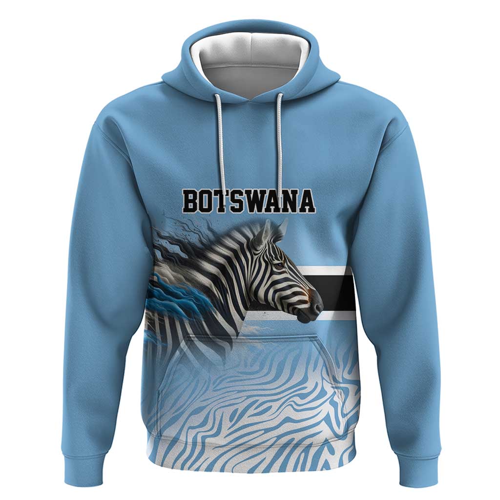 Botswana Independence Day 1966 Hoodie Tribal Zebra Skins Pattern - Shopicos
