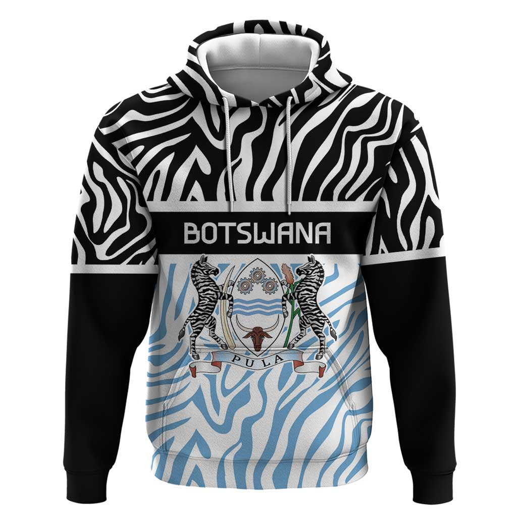 Botswana Personalized Hoodie Zebra Skins Pattern - Shopicos
