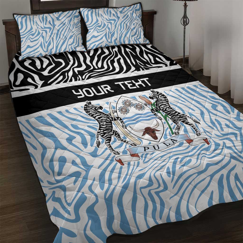Botswana Personalized Quilt Bed Set Zebra Skins Pattern - Shopicos