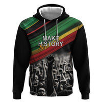 Make His-Herstories Hoodie Black Power Hand and Pan-African Flag - Shopicos