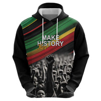 Make His-Herstories Hoodie Black Power Hand and Pan-African Flag - Shopicos