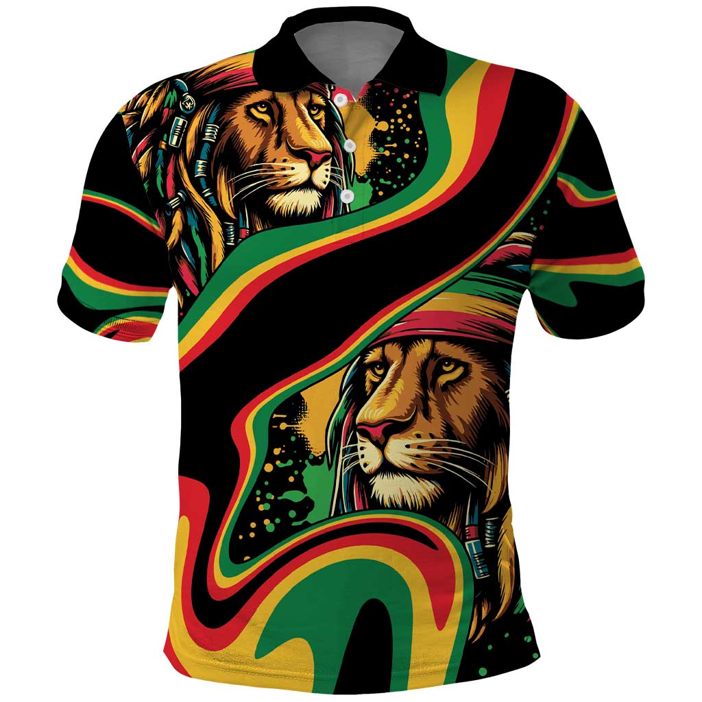 Rastafarian Lion Proud of Jamaica Polo Shirt Reggae My Soul - Shopicos