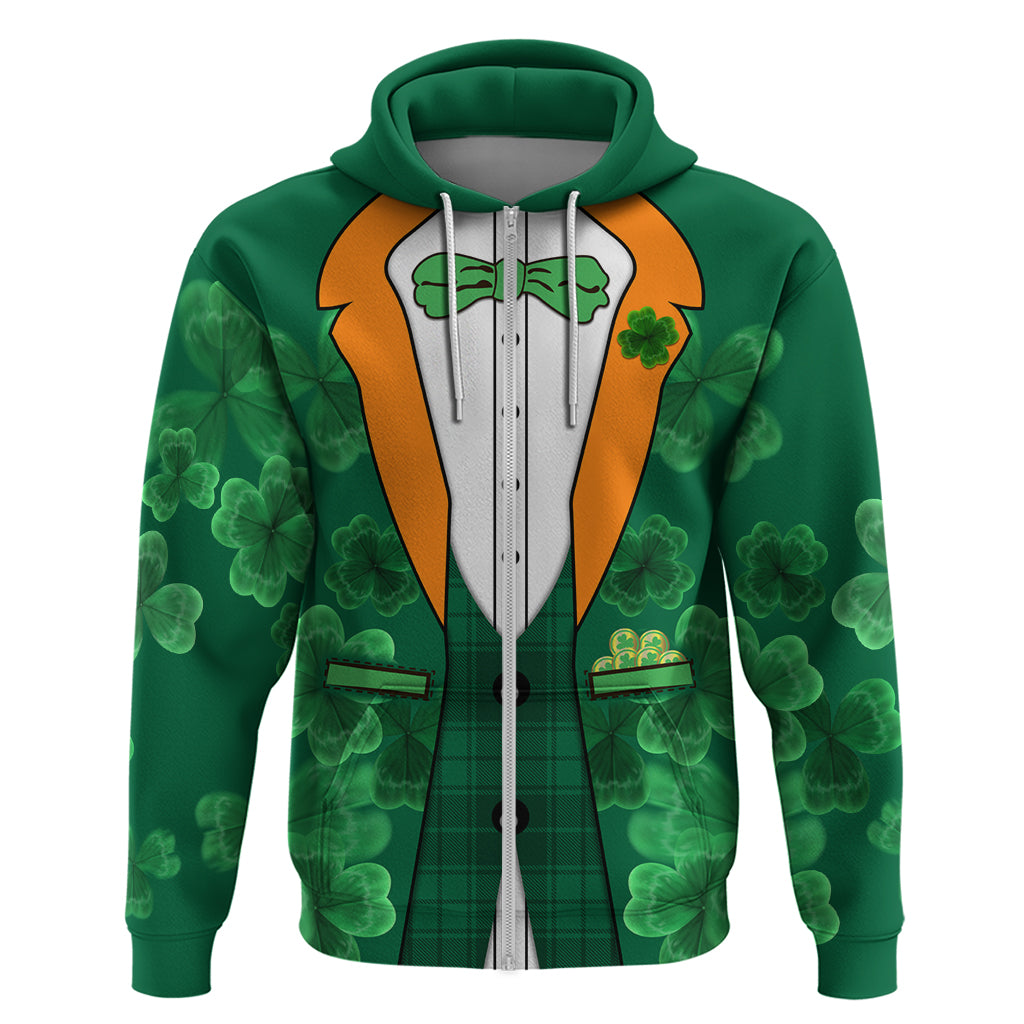 Happy St Patricks Day We Wear Green Suit Zip Hoodie - Shopicos