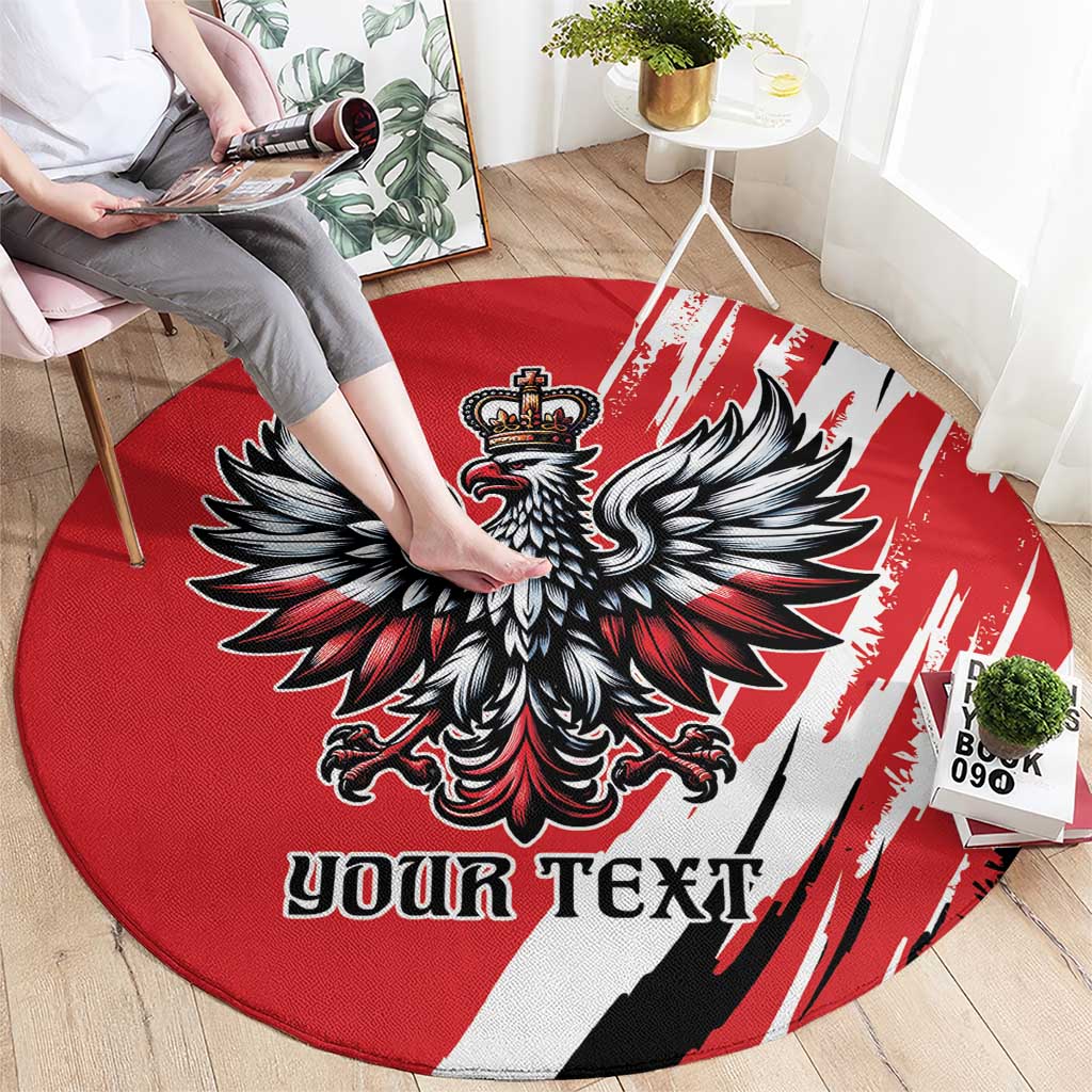 Poland National Flag Day Personalized Round Carpet Polsk Eagle Simple Style