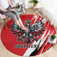 Poland National Flag Day Personalized Round Carpet Polsk Eagle Simple Style