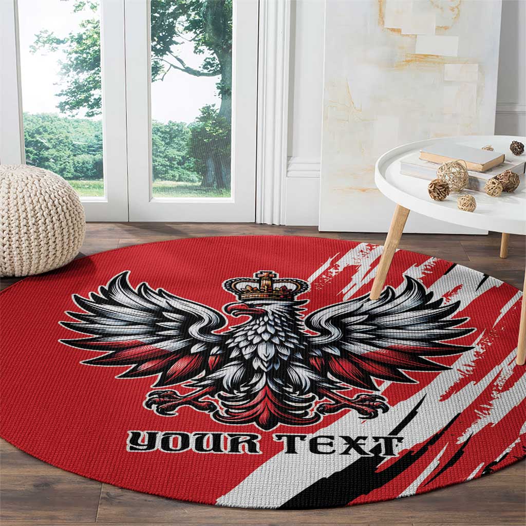 Poland National Flag Day Personalized Round Carpet Polsk Eagle Simple Style