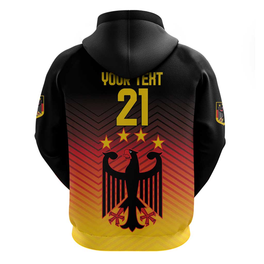Custom Germany Football Hoodie Special Black Eagle Flag Style - Shopicos
