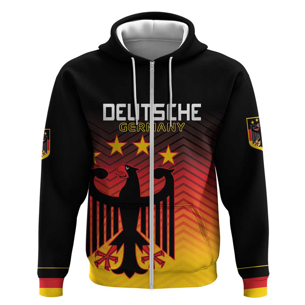 Custom Germany Football Hoodie Special Black Eagle Flag Style - Shopicos