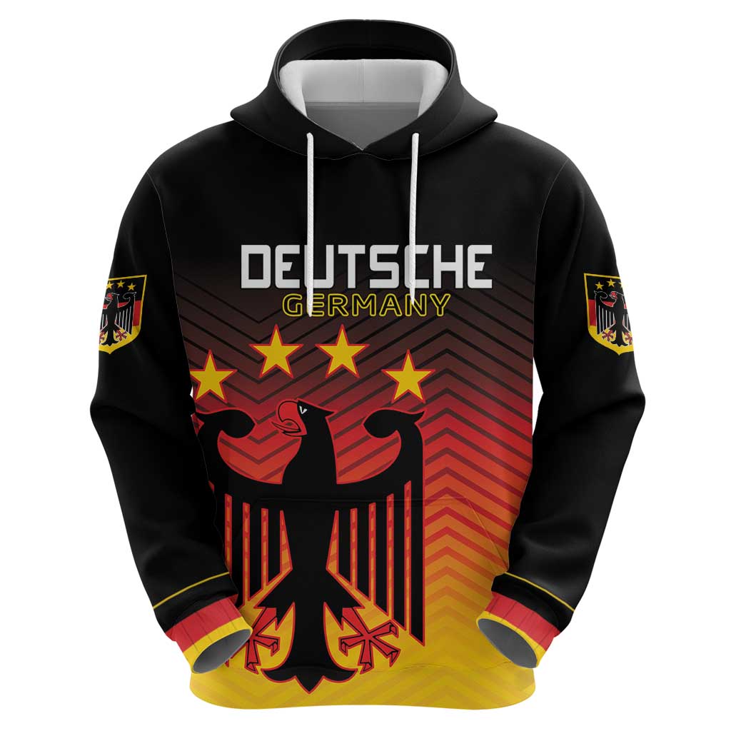 Custom Germany Football Hoodie Special Black Eagle Flag Style - Shopicos