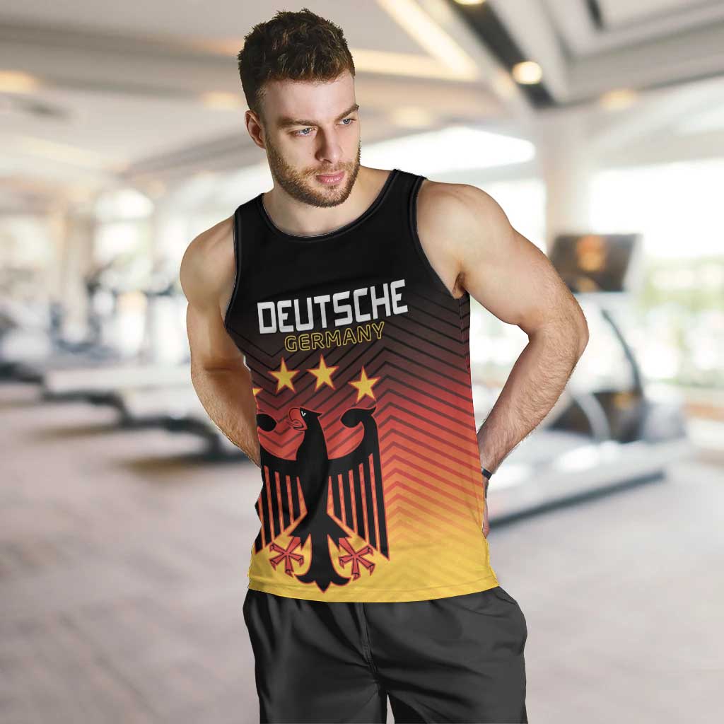 Custom Germany Football Men Tank Top Special Black Eagle Flag Style - Shopicos