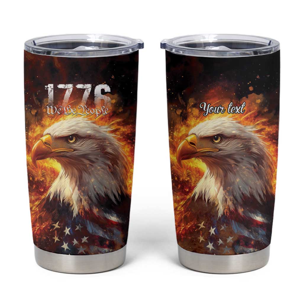 We The People Since 1776 Tumbler Cup USA Flag Flame Eagle - Shopicos