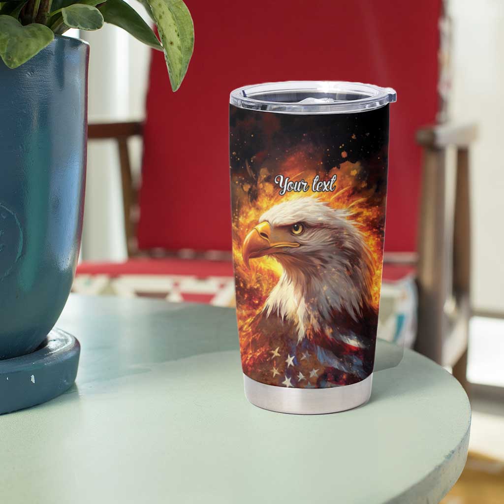 We The People Since 1776 Tumbler Cup USA Flag Flame Eagle - Shopicos