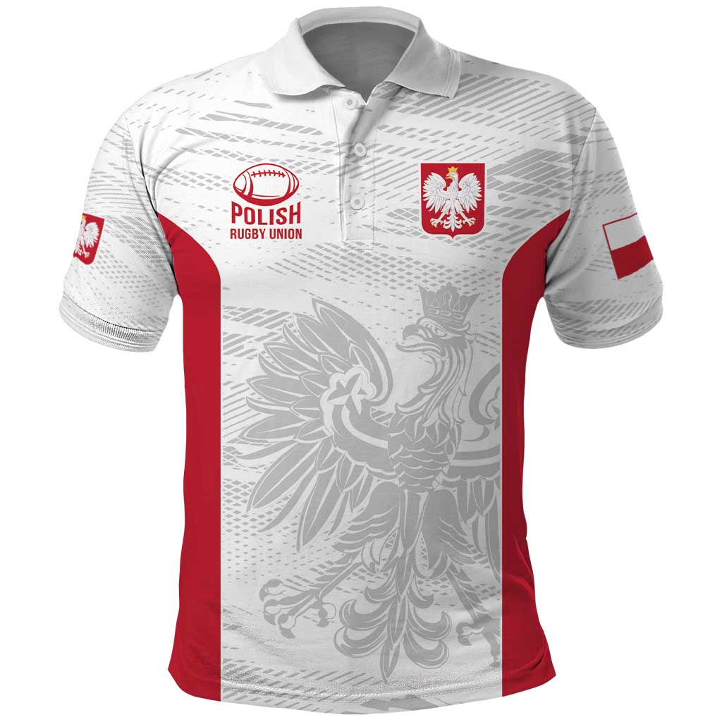 Poland Rugby Custom Polo Shirt Biało-czerwoni The White and Reds Sporty Pattern - Shopicos