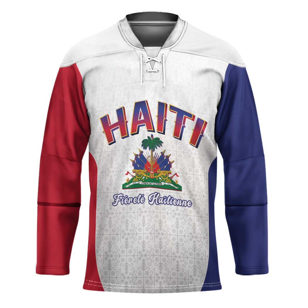 World Football Haiti 2026 Hockey Jersey Haiti est de Retour White Voodoo Veve Spirits - Shopicos