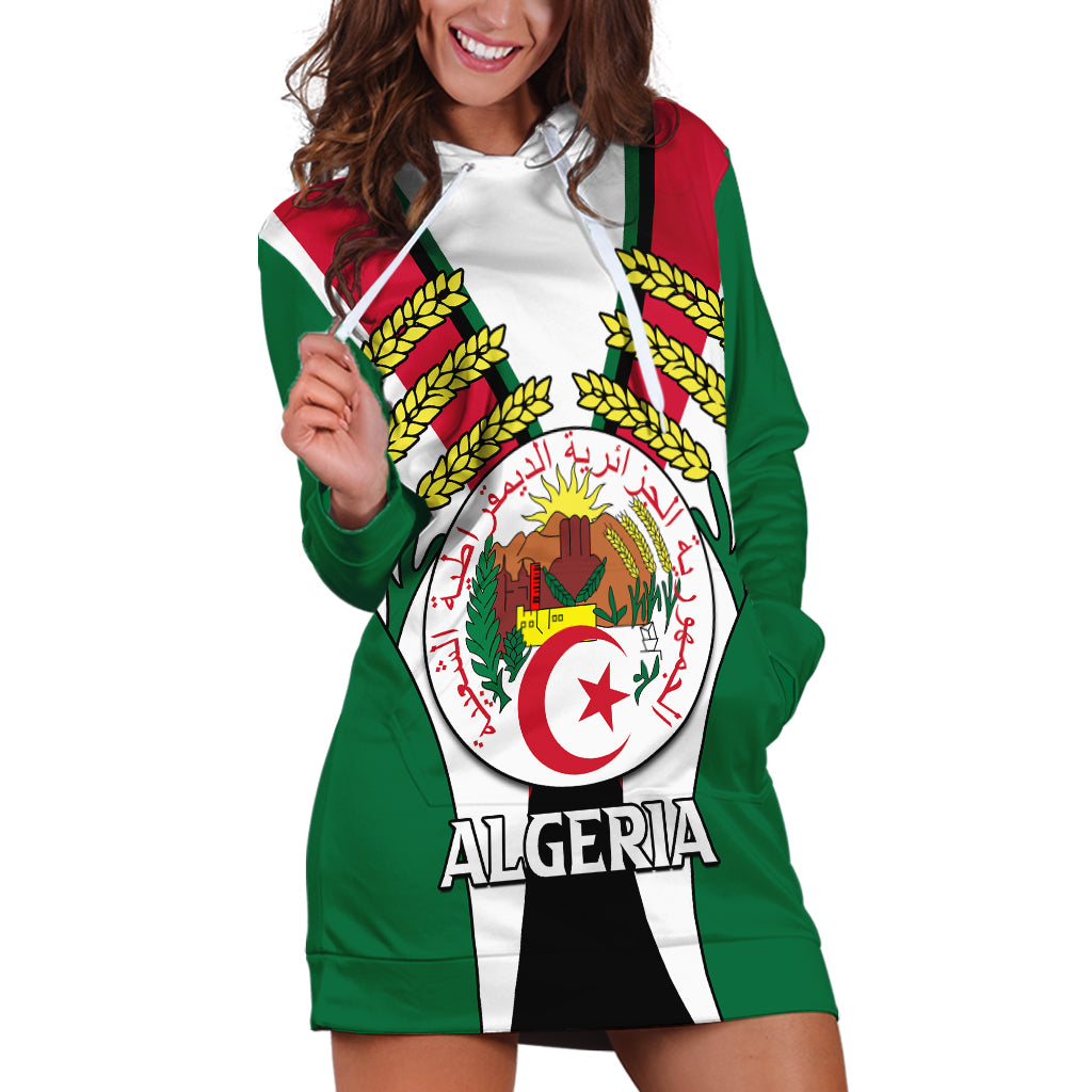 African Hoodie Dress Algeria Independence Day - Shopicos