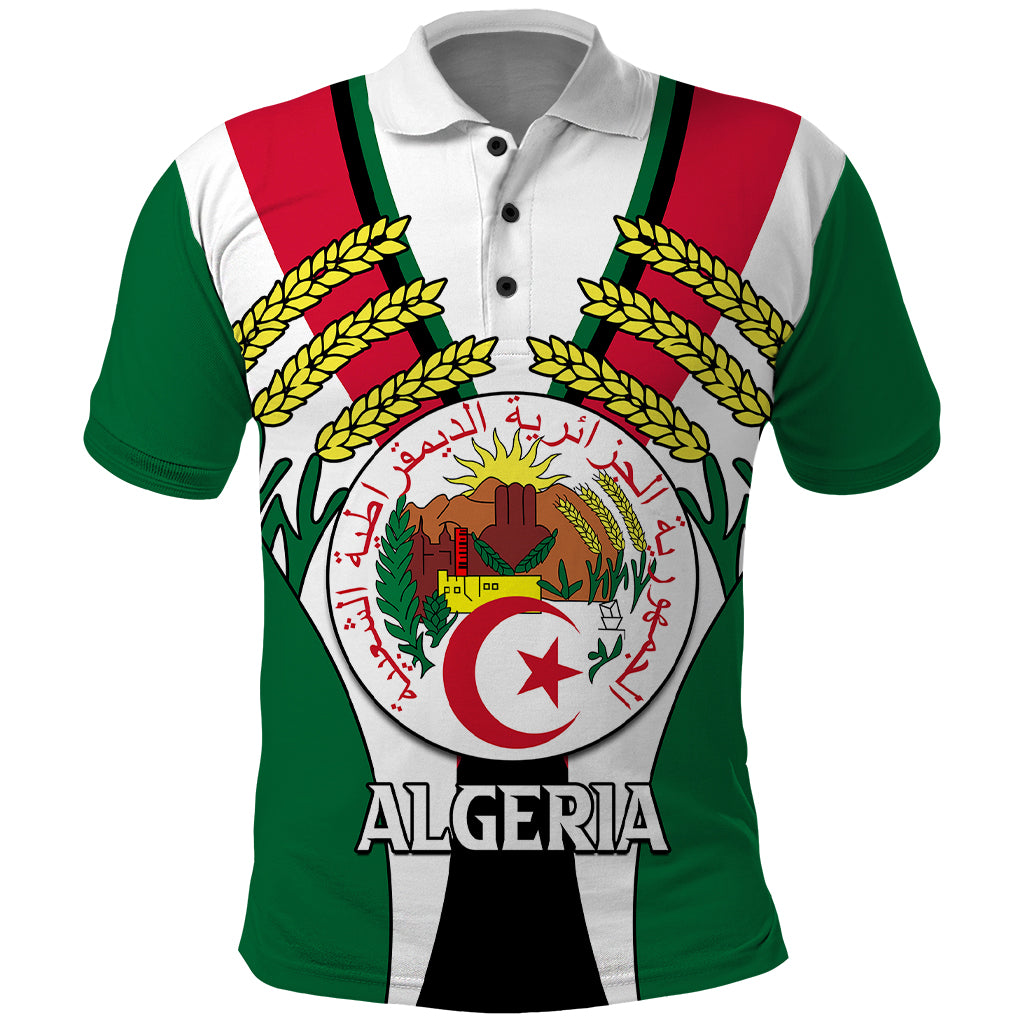 African Polo Shirt Algeria Independence Day - Shopicos