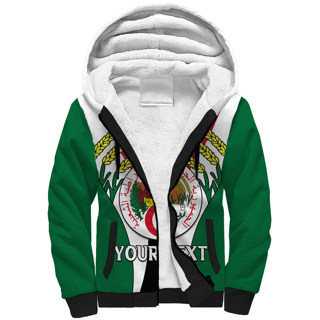 Custom African Sherpa Hoodie Algeria Independence Day - Shopicos
