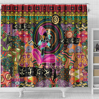 African Women Ethnic Motifs Shower Curtain - Shopicos