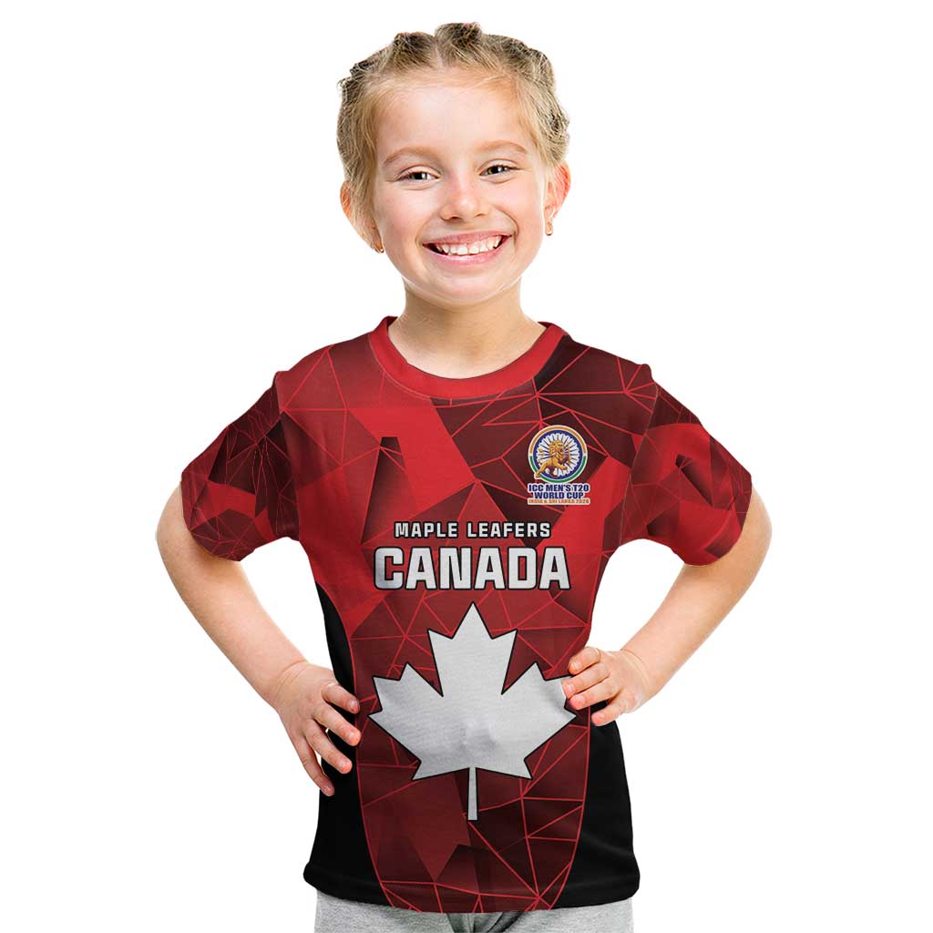 Custom Canada Cricket Spirit 2026 Kid T Shirt World T20 Edition - Shopicos