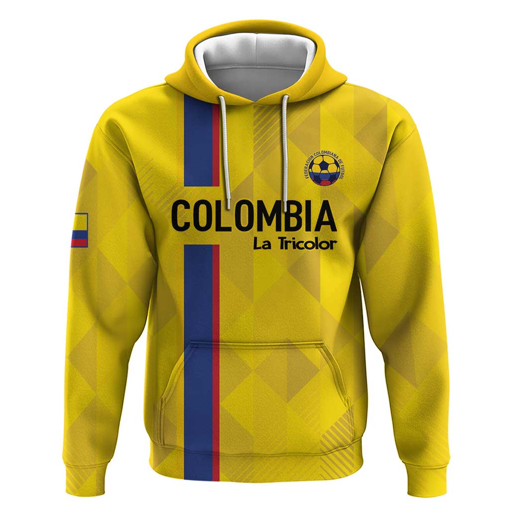 Custom Colombia Football Hoodie 2024 Vamos La Tricolor - Yellow - Shopicos