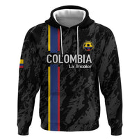 Custom Colombia Football Hoodie 2024 Vamos La Tricolor - Black - Shopicos